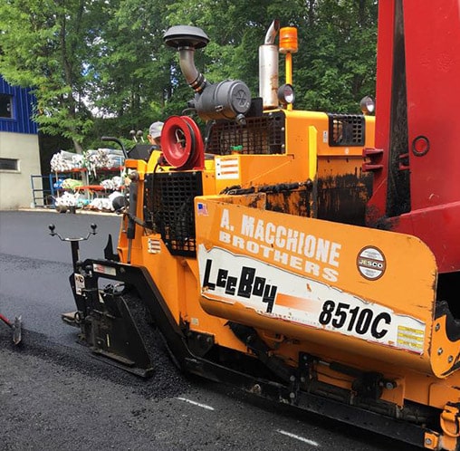 leeboy asphalt paver working on road